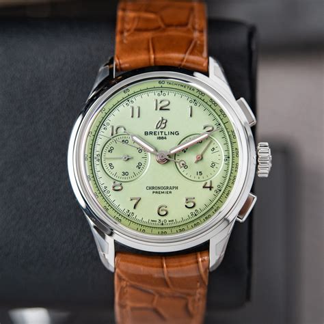 pistachio dial watch.